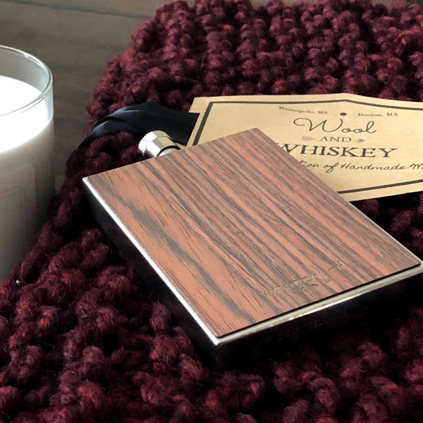 Woodchuck: Rosewood Wooden Flask
